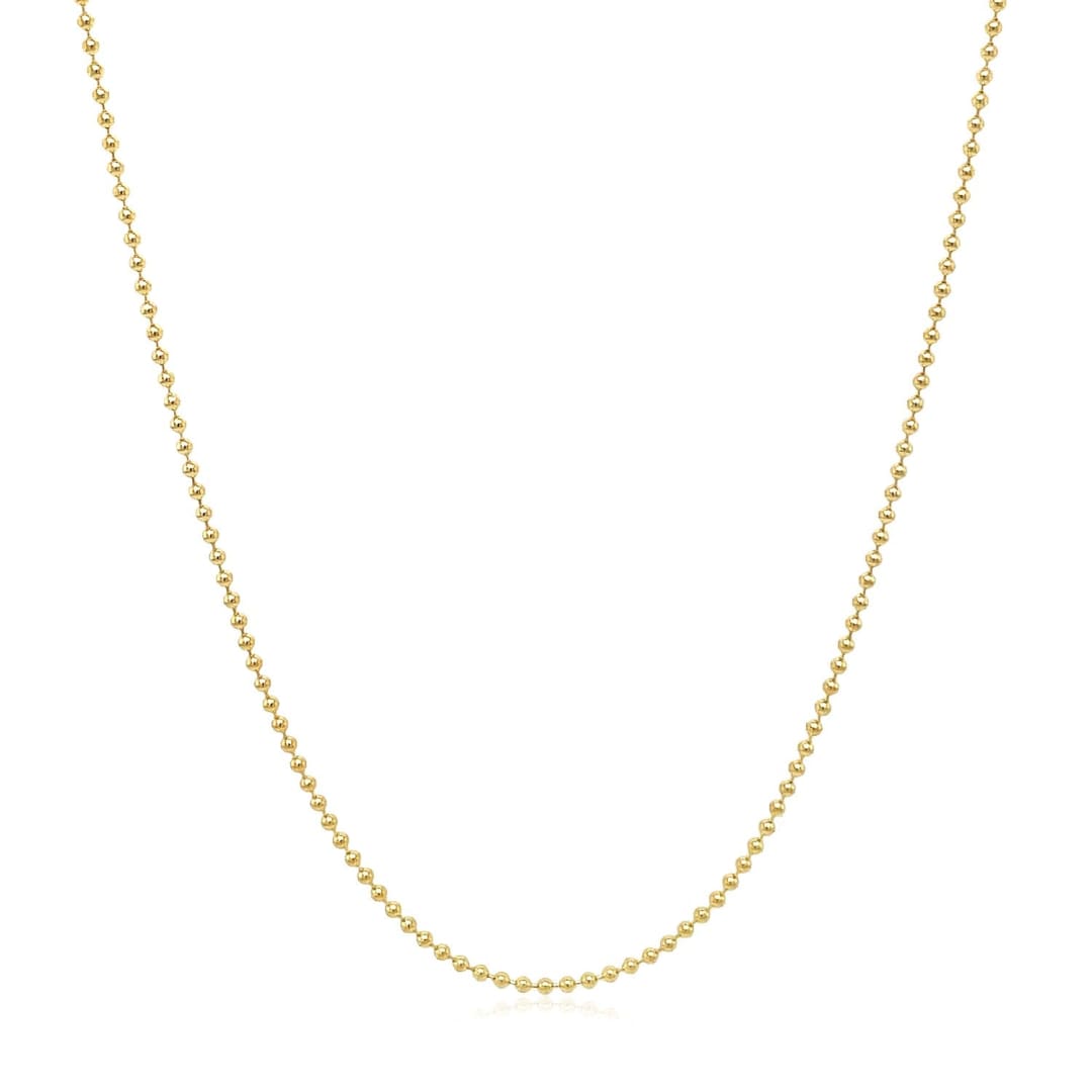 14k Yellow Gold Bead Chain 1.0mm | Richard Cannon Jewelry