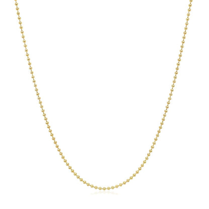 14k Yellow Gold Bead Chain 1.0mm | Richard Cannon Jewelry