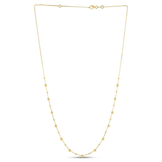 14k Yellow Gold Bead Necklace | Richard Cannon Jewelry