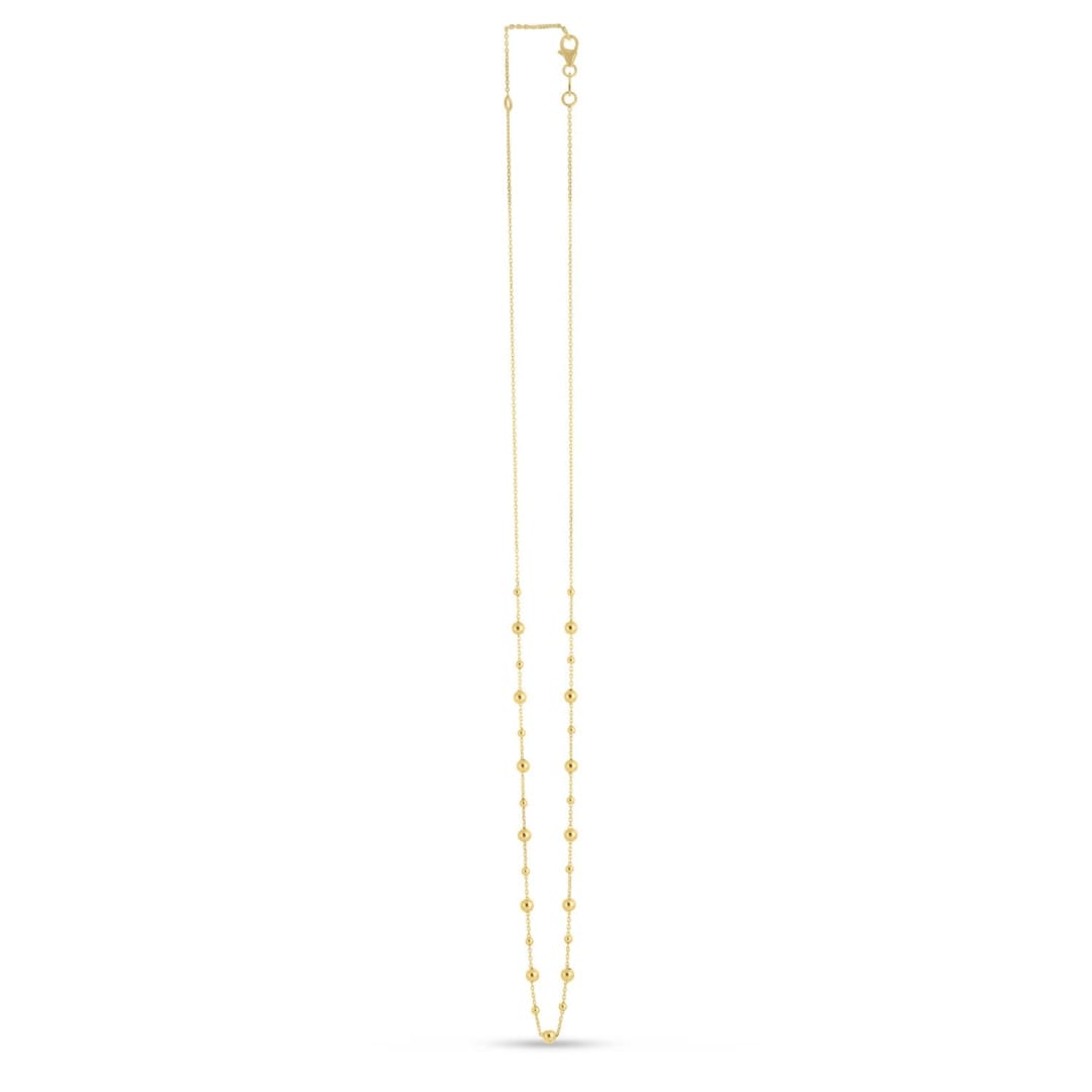 14k Yellow Gold Bead Necklace | Richard Cannon Jewelry