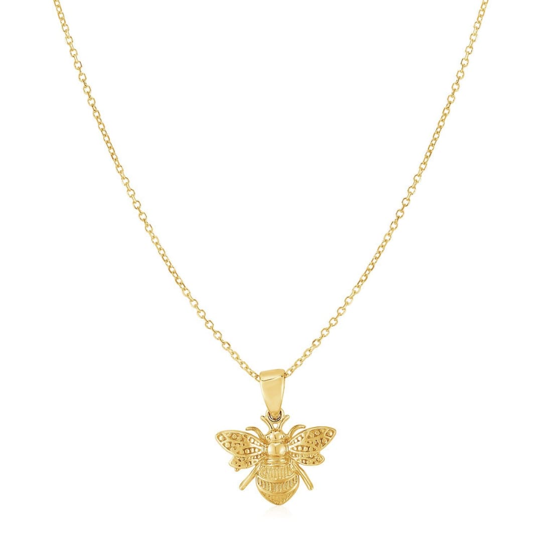 14K Yellow Gold Bee Necklace | Richard Cannon Jewelry