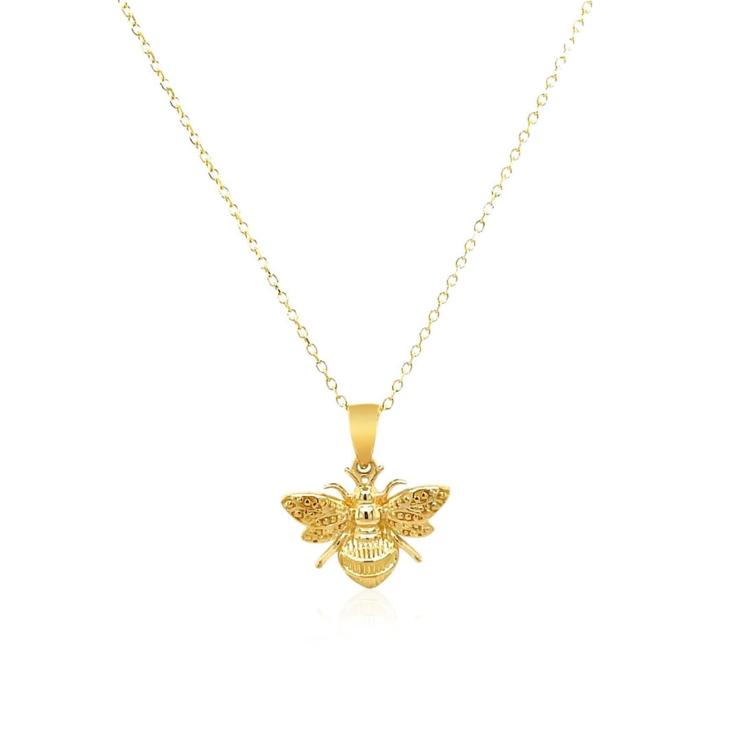 14K Yellow Gold Bee Necklace | Richard Cannon Jewelry