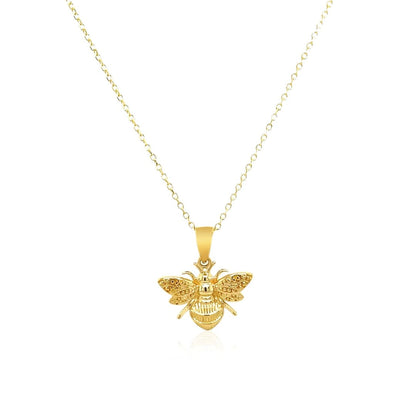 14K Yellow Gold Bee Necklace | Richard Cannon Jewelry