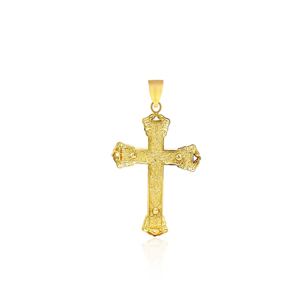 14k Yellow Gold Black Onyx Cross Pendant | Richard Cannon Jewelry