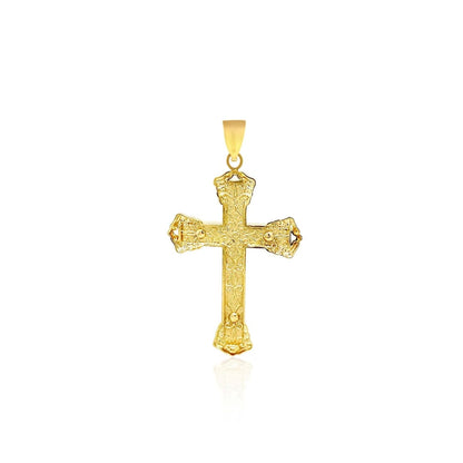 14k Yellow Gold Black Onyx Cross Pendant | Richard Cannon Jewelry