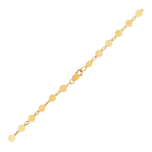 14k Yellow Gold Bracelet with Polished Circles | Richard Cannon Jewelry