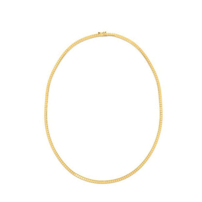 14k Yellow Gold Brick Omega Necklace | Richard Cannon Jewelry