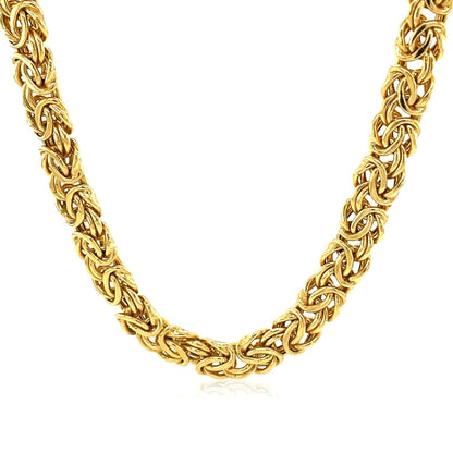 14k Yellow Gold Byzantine Motif Chain Necklace | Richard Cannon Jewelry