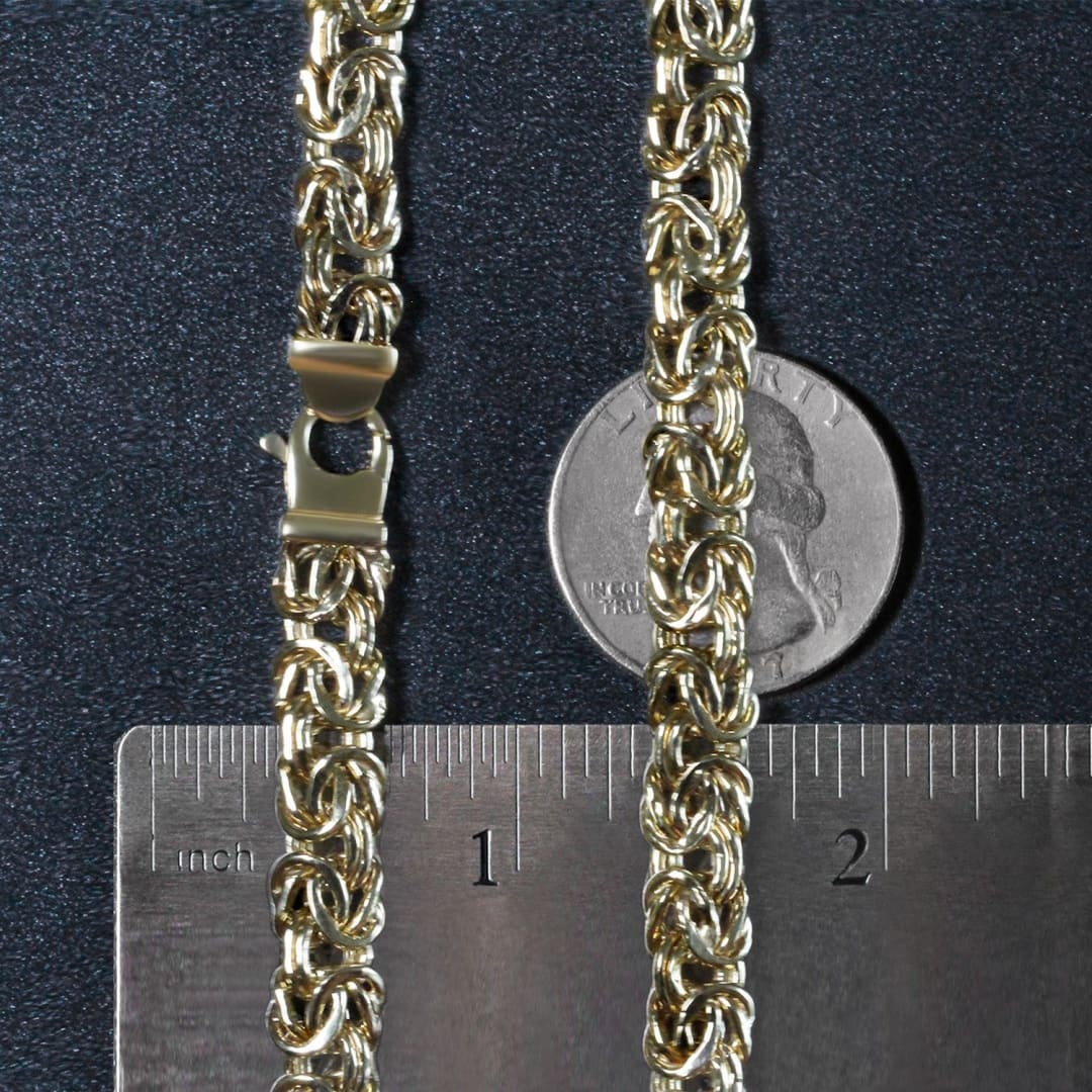 14k Yellow Gold Byzantine Motif Chain Necklace | Richard Cannon Jewelry