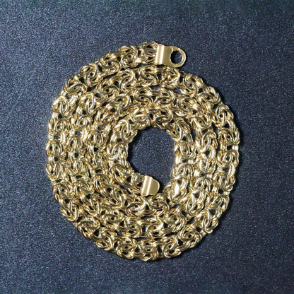 14k Yellow Gold Byzantine Motif Chain Necklace | Richard Cannon Jewelry