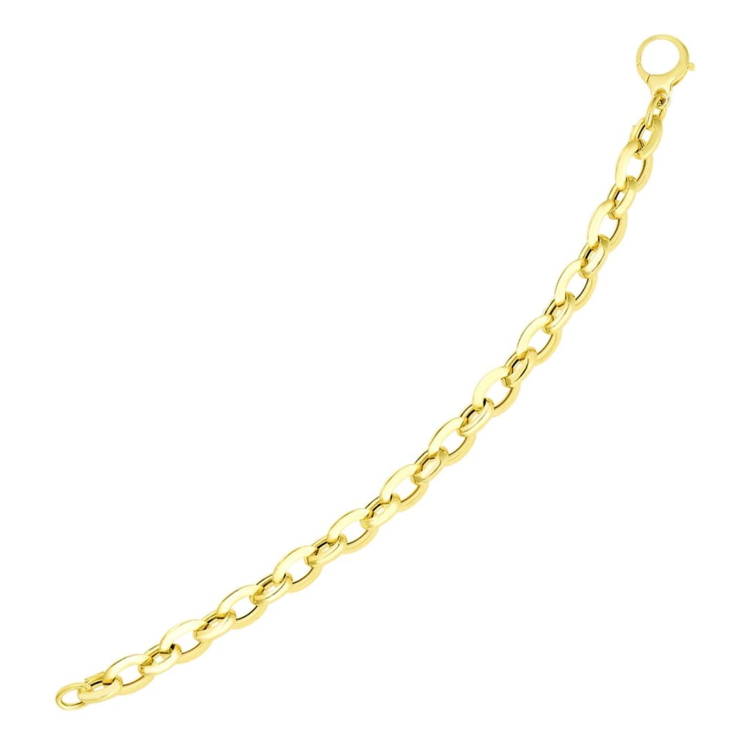 14k Yellow Gold Cable Chain Design Bracelet | Richard Cannon Jewelry