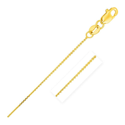 14k Yellow Gold Cable Link Chain 0.5mm | Richard Cannon Jewelry