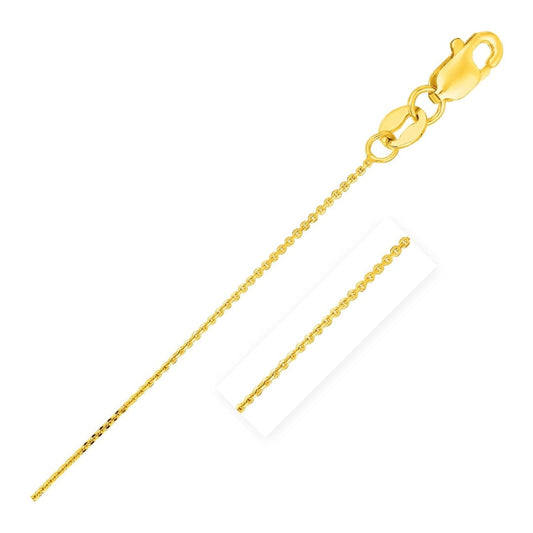 14k Yellow Gold Cable Link Chain 0.5mm | Richard Cannon Jewelry