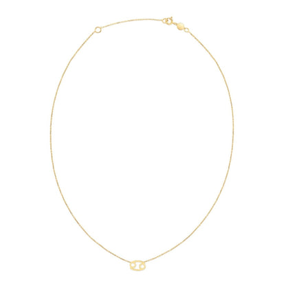 14K Yellow Gold Cancer Necklace | Richard Cannon Jewelry