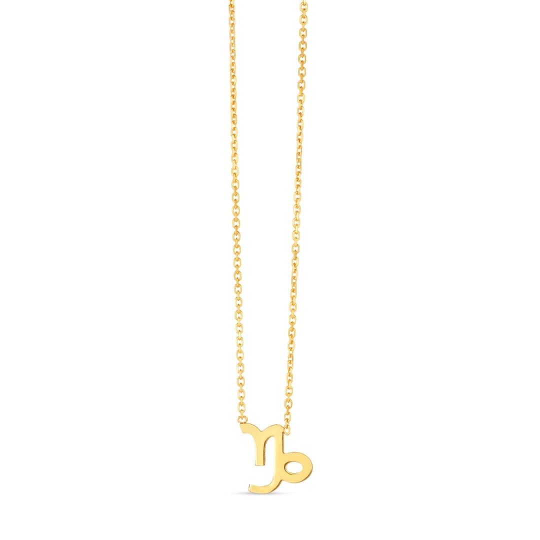 14K Yellow Gold Capricorn Necklace | Richard Cannon Jewelry