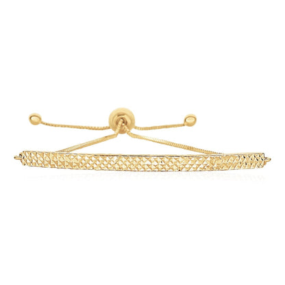 14k Yellow Gold Chain Bar Lariat Style Bracelet | Richard Cannon Jewelry