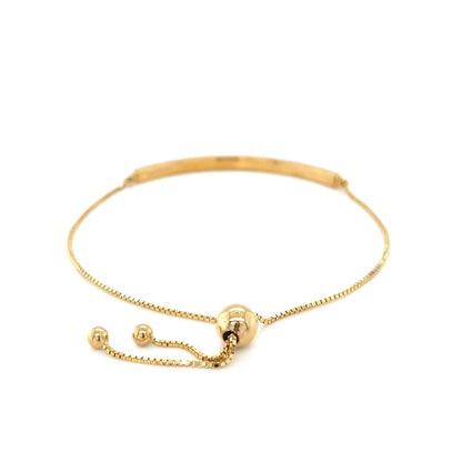 14k Yellow Gold Chain Bar Lariat Style Bracelet | Richard Cannon Jewelry