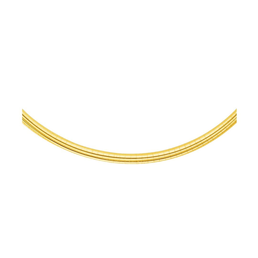 14k Yellow Gold Chain in a Classic Omega Design (4 mm) | Richard Cannon Jewelry