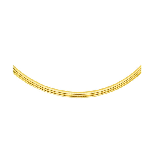14k Yellow Gold Chain in a Classic Omega Design (4 mm) | Richard Cannon Jewelry