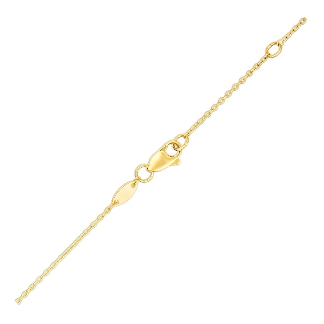 14k Yellow Gold Chain Necklace with Horizontal Arrow Pendant | Richard Cannon Jewelry