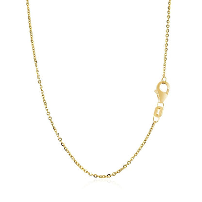 14k Yellow Gold Chain Necklace with a Shiny Flat Bar | Richard Cannon Jewelry