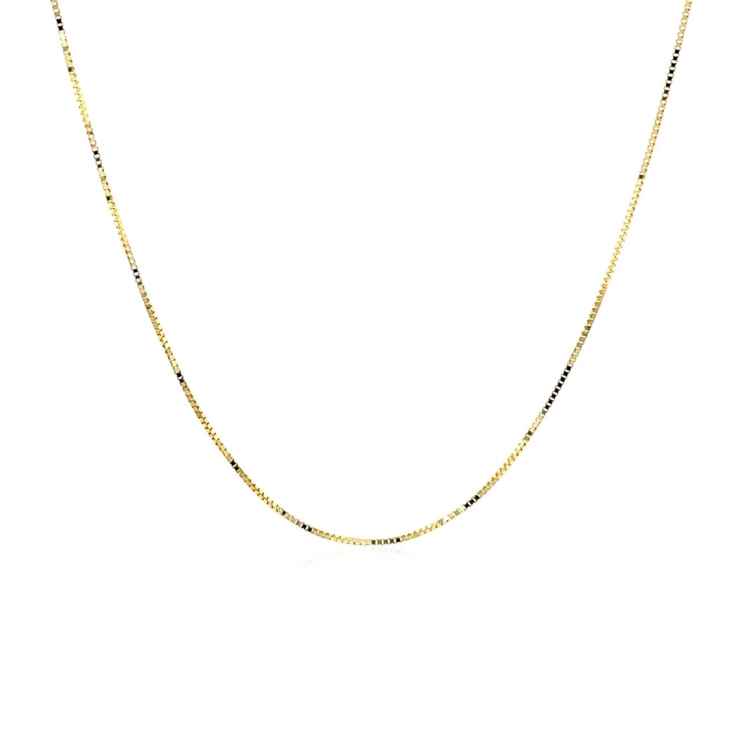 14k Yellow Gold Classic Box Chain 0.45mm | Richard Cannon Jewelry