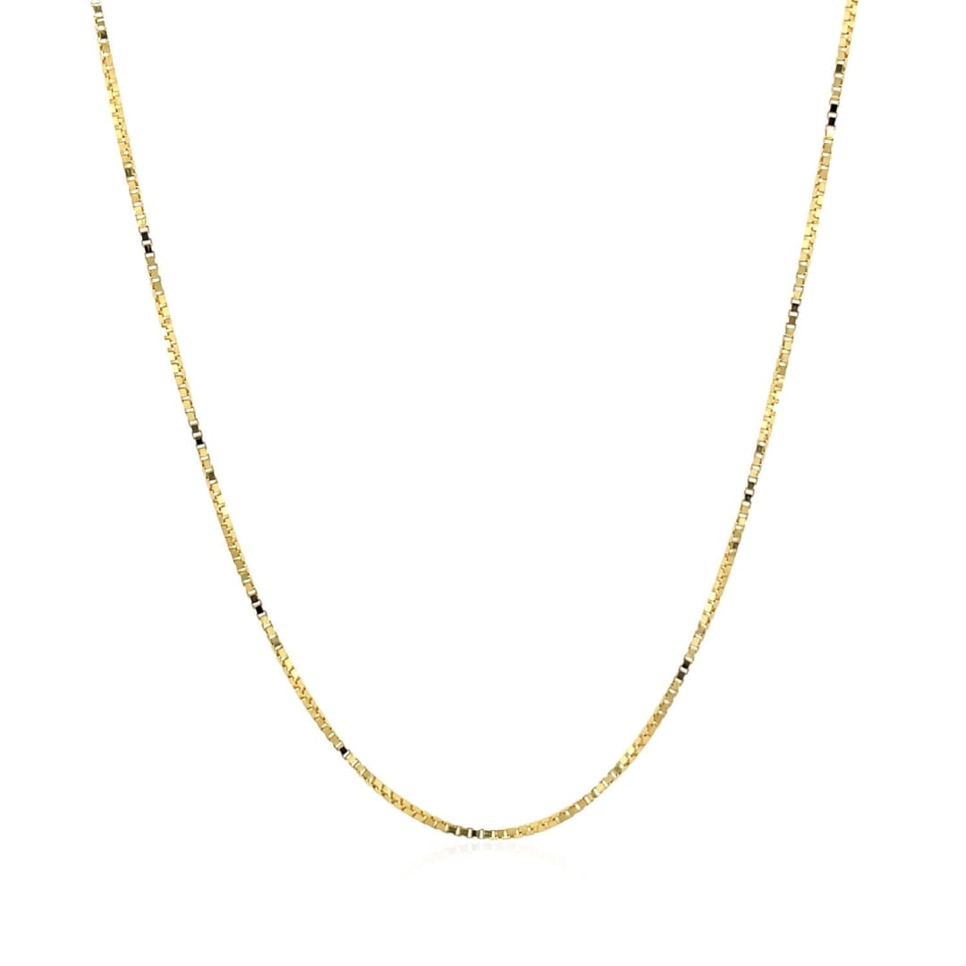 14k Yellow Gold Classic Box Chain 0.7mm | Richard Cannon Jewelry