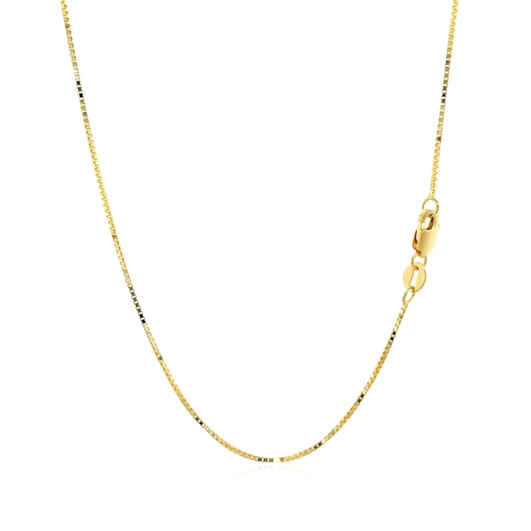 14k Yellow Gold Classic Box Chain 0.7mm | Richard Cannon Jewelry