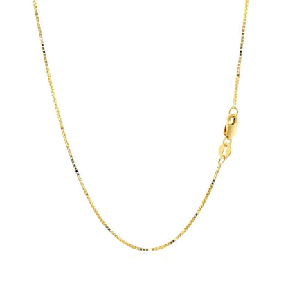 14k Yellow Gold Classic Box Chain 0.7mm | Richard Cannon Jewelry