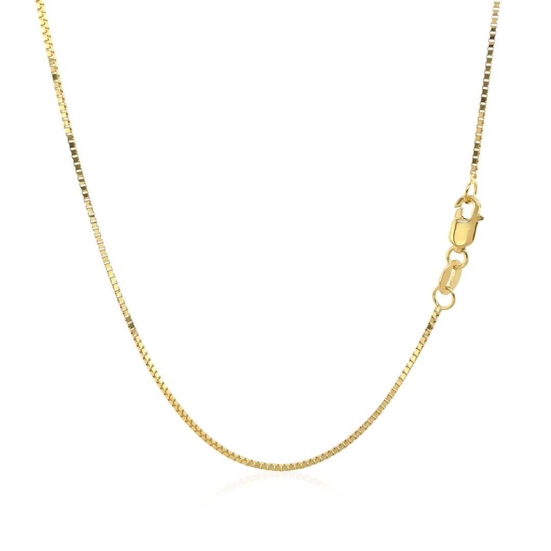 14k Yellow Gold Classic Box Chain 0.8mm | Richard Cannon Jewelry