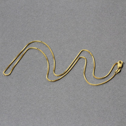 14k Yellow Gold Classic Box Chain 1.0mm | Richard Cannon Jewelry