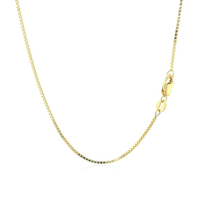 14k Yellow Gold Classic Box Chain 1.0mm | Richard Cannon Jewelry