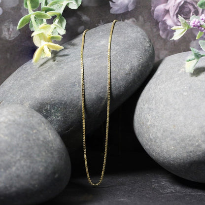 14k Yellow Gold Classic Box Chain 1.0mm | Richard Cannon Jewelry