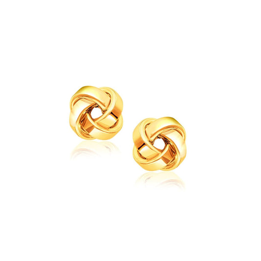 14k Yellow Gold Classic Love Knot Stud Earrings | Richard Cannon Jewelry