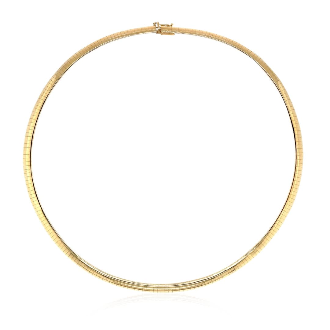 14k Yellow Gold Classic Omega Style Chain (6.00 mm) | Richard Cannon Jewelry