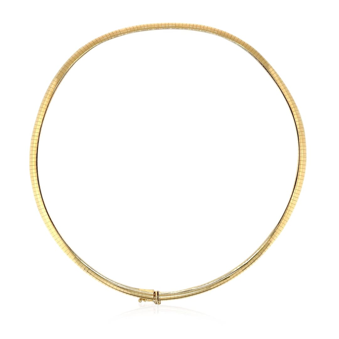 14k Yellow Gold Classic Omega Style Chain (6.00 mm) | Richard Cannon Jewelry