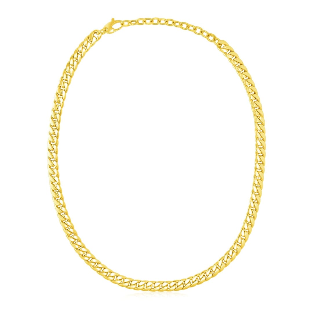 14k Yellow Gold Cuban Chain Choker Necklace | Richard Cannon Jewelry