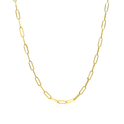 14K Yellow Gold Delicate Paperclip Chain (2.1mm) | Richard Cannon Jewelry