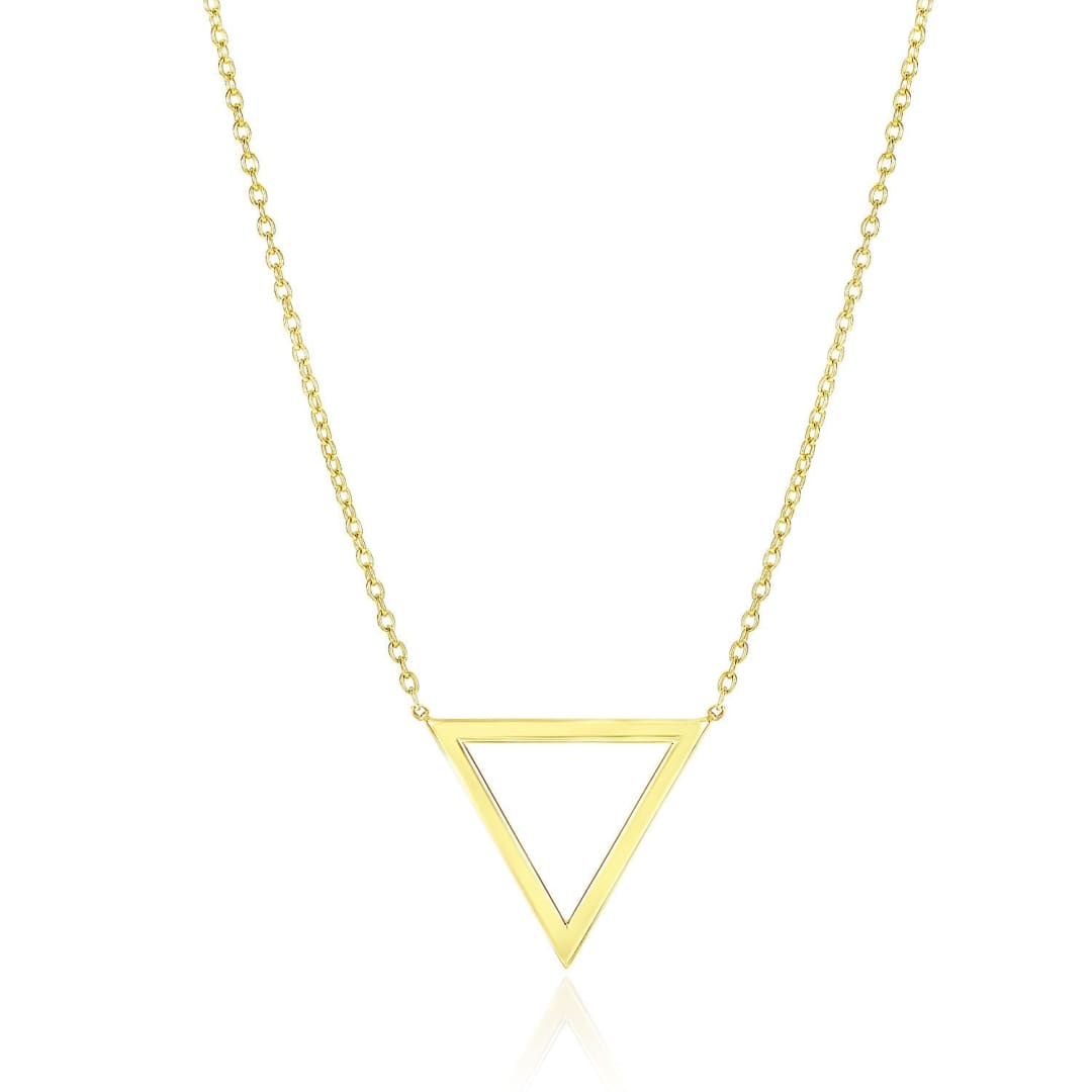 14k Yellow Gold Delta Symbol Chain Necklace | Richard Cannon Jewelry