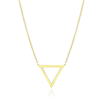 14k Yellow Gold Delta Symbol Chain Necklace | Richard Cannon Jewelry