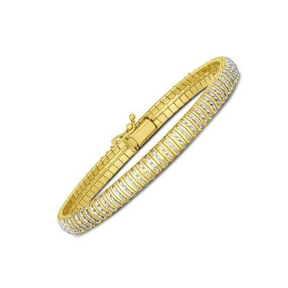 14k Yellow Gold Diamante Flex Bracelet | Richard Cannon Jewelry