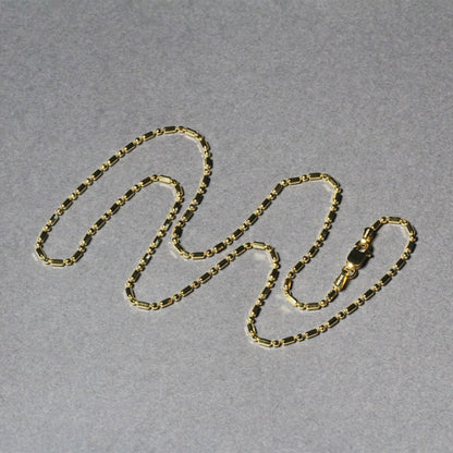 14k Yellow Gold Diamond-Cut Alternating Bead Chain 1.5mm | Richard Cannon Jewelry