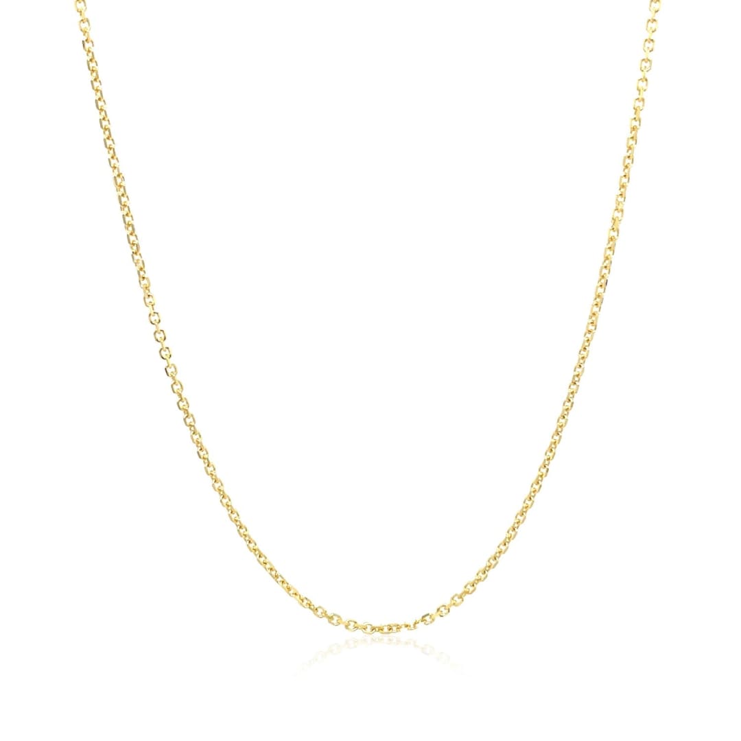 14k Yellow Gold Diamond Cut Cable Link Chain 1.1mm | Richard Cannon Jewelry