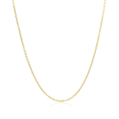 14k Yellow Gold Diamond Cut Cable Link Chain 1.1mm | Richard Cannon Jewelry