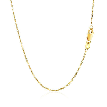 14k Yellow Gold Diamond Cut Cable Link Chain 1.1mm | Richard Cannon Jewelry