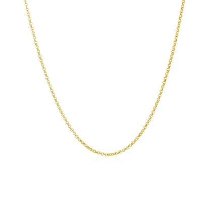 14k Yellow Gold Diamond Cut Rolo Chain 1.1mm | Richard Cannon Jewelry