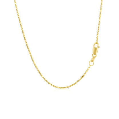 14k Yellow Gold Diamond Cut Rolo Chain 1.1mm | Richard Cannon Jewelry