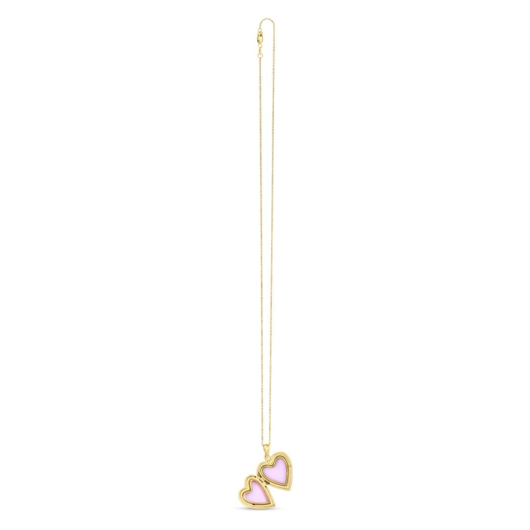 14k Yellow Gold Diamond Heart Locket Necklace | Richard Cannon Jewelry