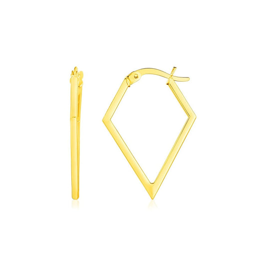 14K Yellow Gold Diamond Motif Hoop Earrings | Richard Cannon Jewelry