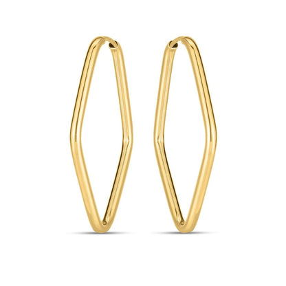 14k Yellow Gold Endless Marquise Hoops | Richard Cannon Jewelry